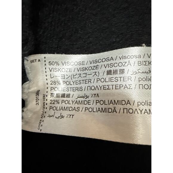 MNG Mango Women's Black Mock Neck Long Sleeve Knit Tunic Sweater Top Size XL - Picture 4 of 4